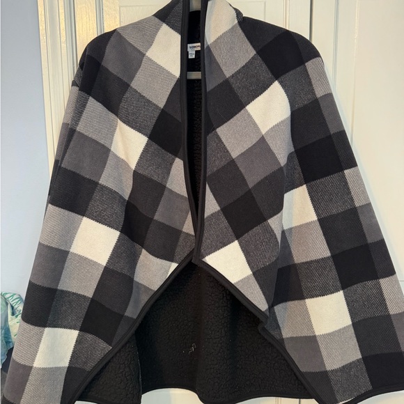 Trendy Sheek Cozy Plaid Open Front Women's Jacket. Like New. XL - Picture 11 of 13